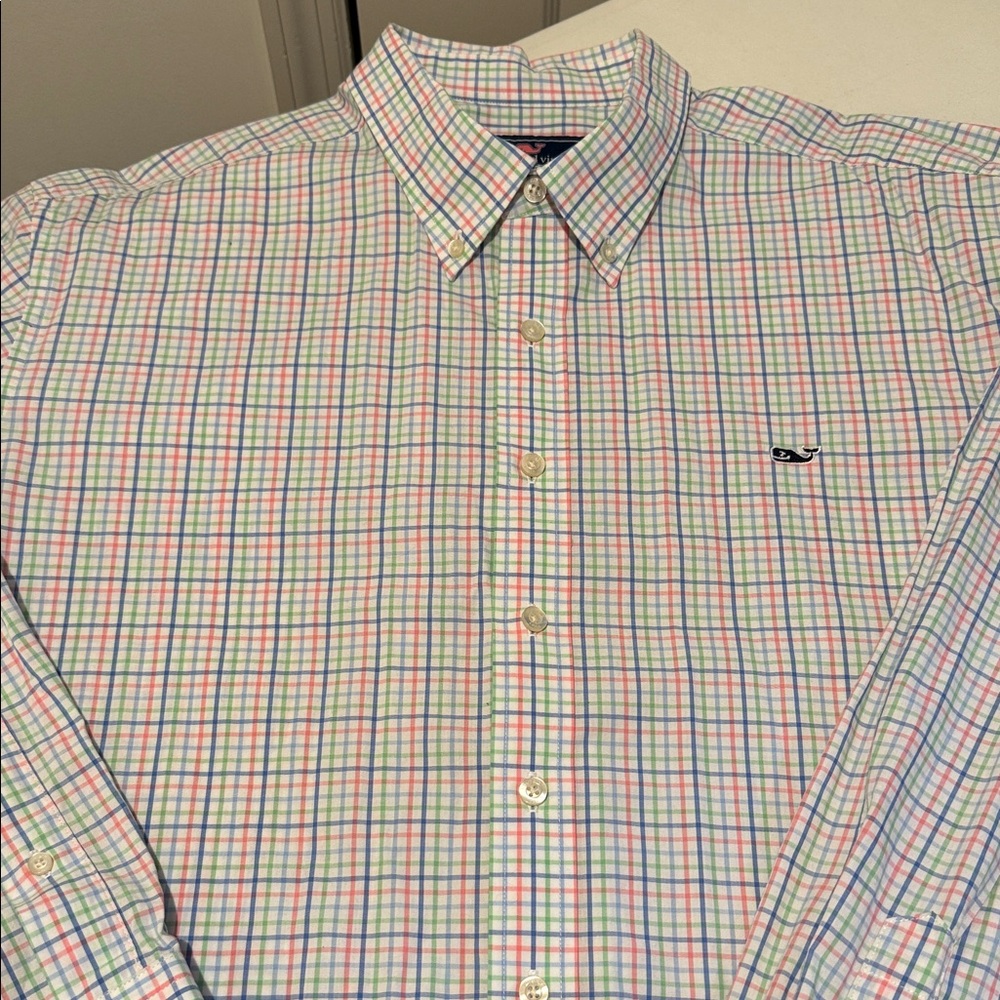 Vineyard Vines Men Slim Fit Whale Button Down Spring Summer Pastel Preppy XXL